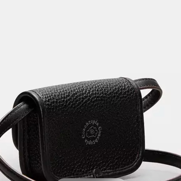 New Coachtopia Black Wavy Wallet With Crossbody Strap - Picture 2 of 5
